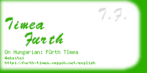 timea furth business card